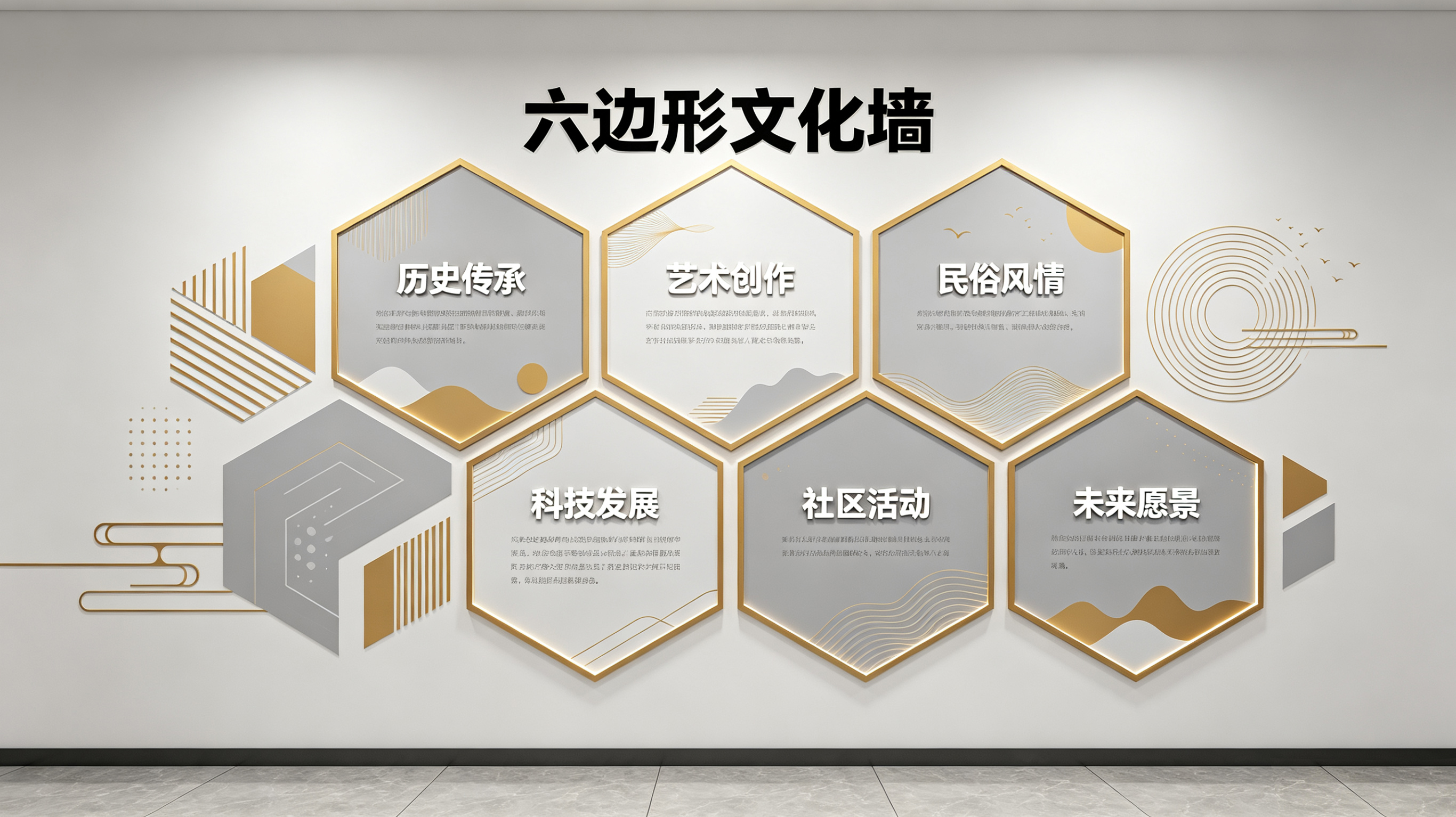 宜宾企业文化墙 | 六边形信息美学